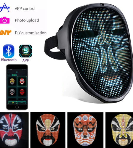 Full LED Face Mask for Halloween