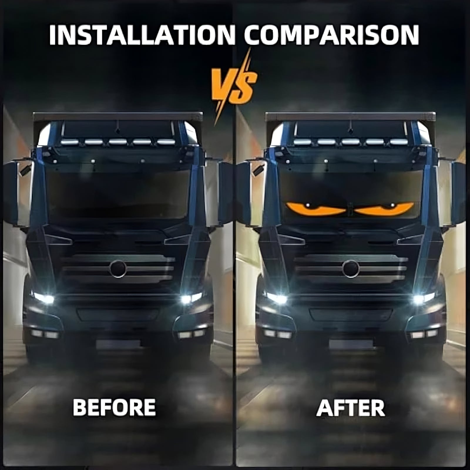 Dynamic  LED Big Eye Lights For TRUCK Windshield